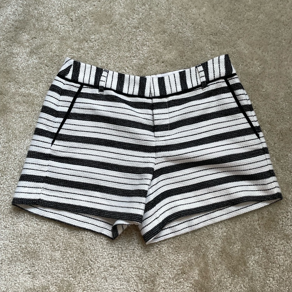Elle Black and White Striped Shorts